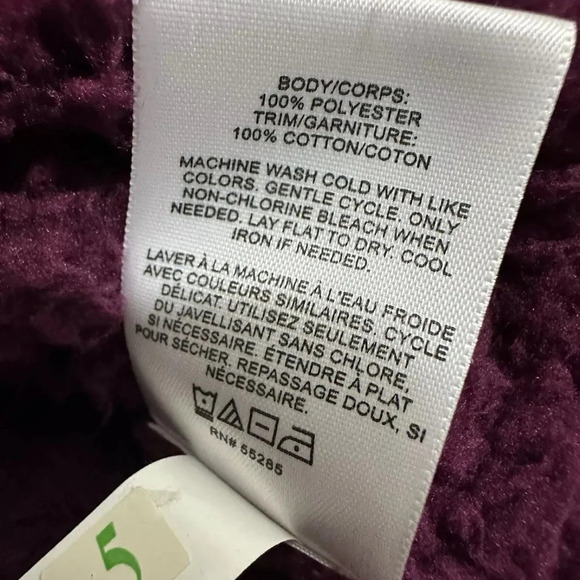 NWT Express One Eleven Sherpa Plum 1/4 Zip Over Sized Hoodie Women Pull Over S/M - Picture 8 of 10